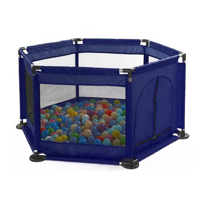 Tarc de joaca pt copii cu plasa protectie,usa cu fermoar, 128x113x65cm