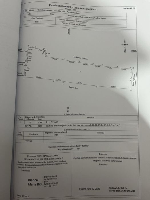 Teren intravilan Valea Cheii