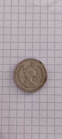 Vând monedă Elizabeth 2 one pund!!! Rară!!!