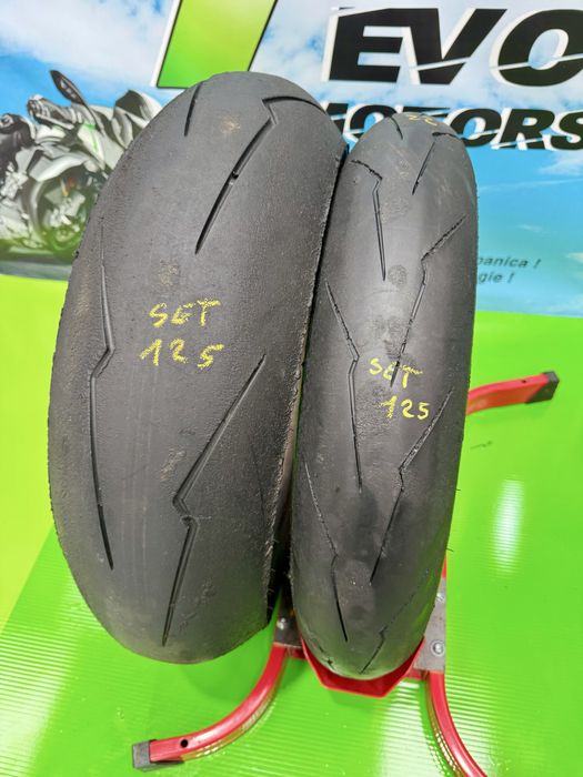 Set Anvelope Moto 120 70 17 Si 180 55 17 Pirelli 2022 Semislick Set125