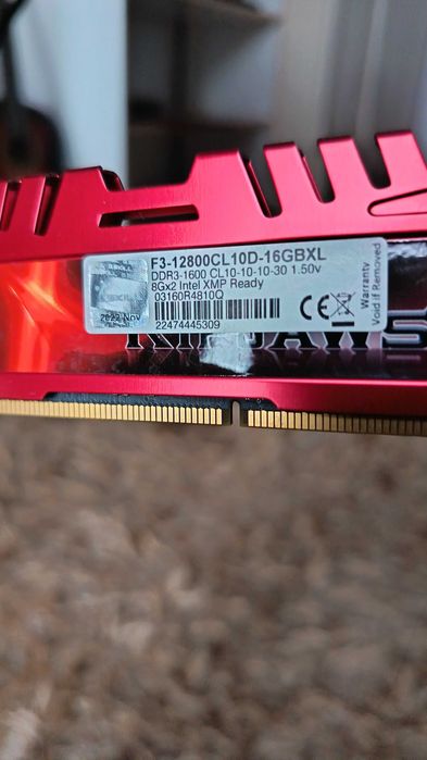 2x 8 GB Ram GSkill DDR3