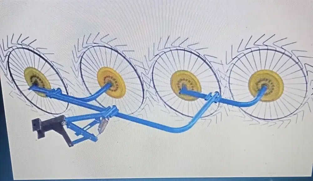 Grebla tip soare pentru motocultor