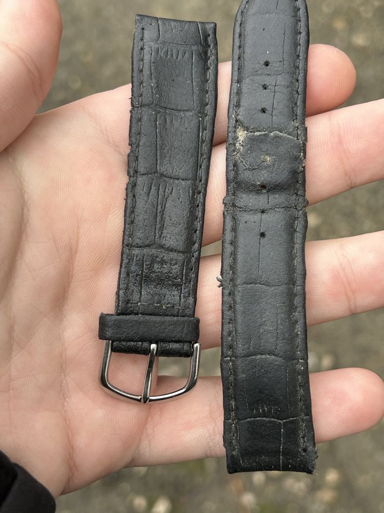 Мъжки часовник LIP Black Leather Strap In Good Condition