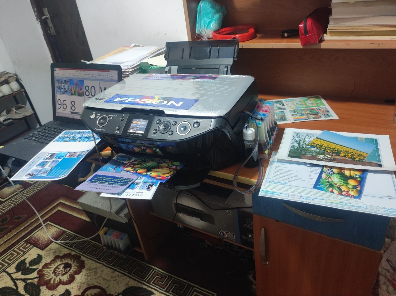 Epson RX 610 Duplex kopiya sknerli 6ta rangli printer dyuzi 100% tiniq