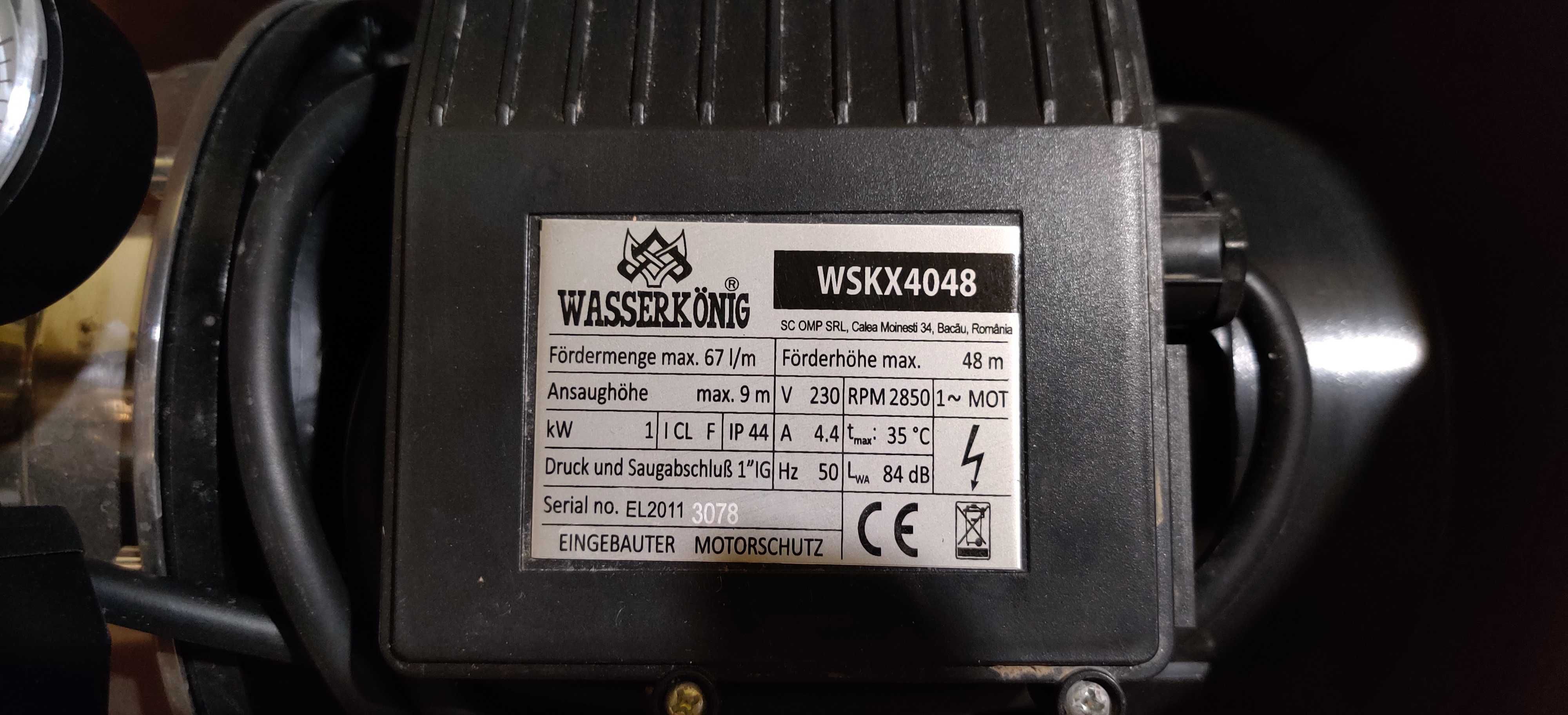 Hidrofor cu pompa autoamorsanta Wasserkonig WSKX4048 garantie 5 ani