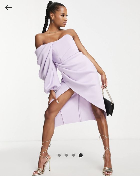 Рокля цвят люляк Asos Design