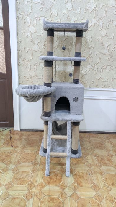 Игровой комплекс для кошек. Когтеточка кошки. Зоодомики