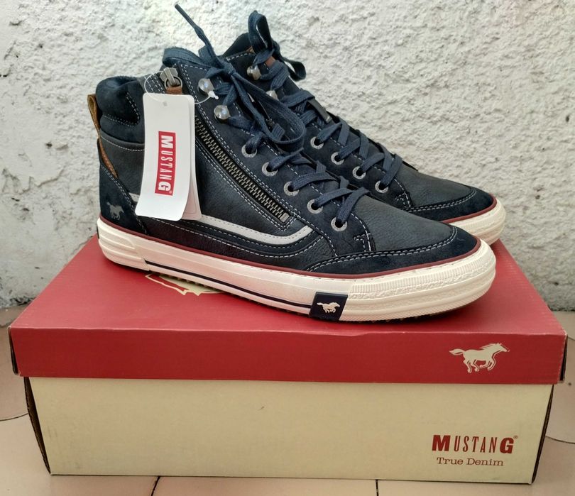 Sneaker/Ghete piele MUSTANG, masura 43, noi, cu etichete