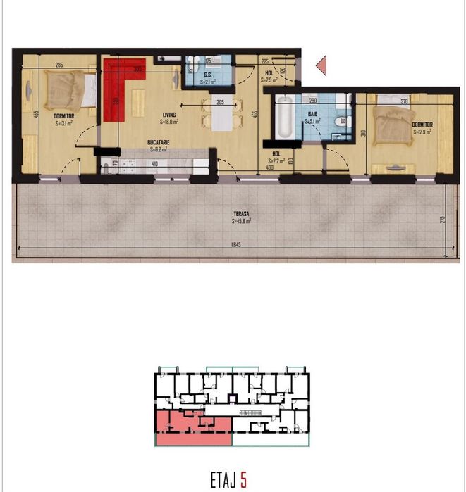PENTHOUSE -Apartament 3 camere + terasă -Elegant si Modern