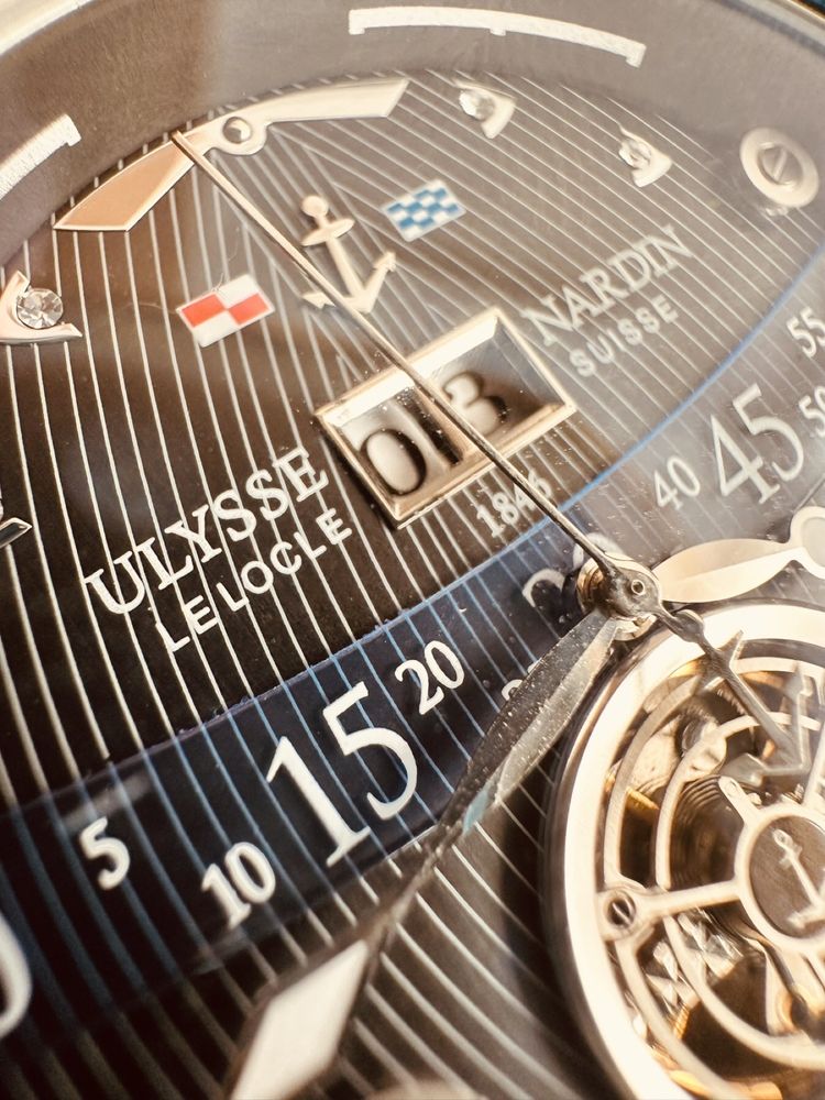 Уникален ULYSSE NARDIN Marine часовник, изключително солиден и точен