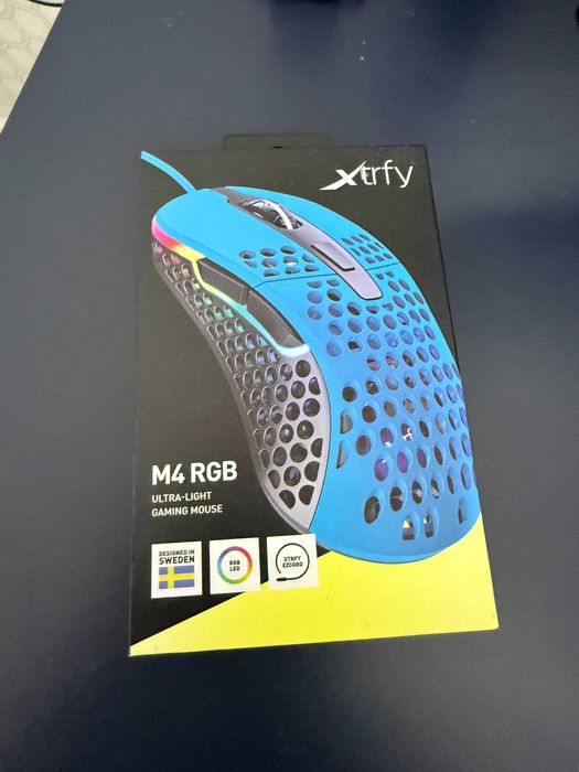 Мышь xtrfy M4 RGB Miami Blue, USB