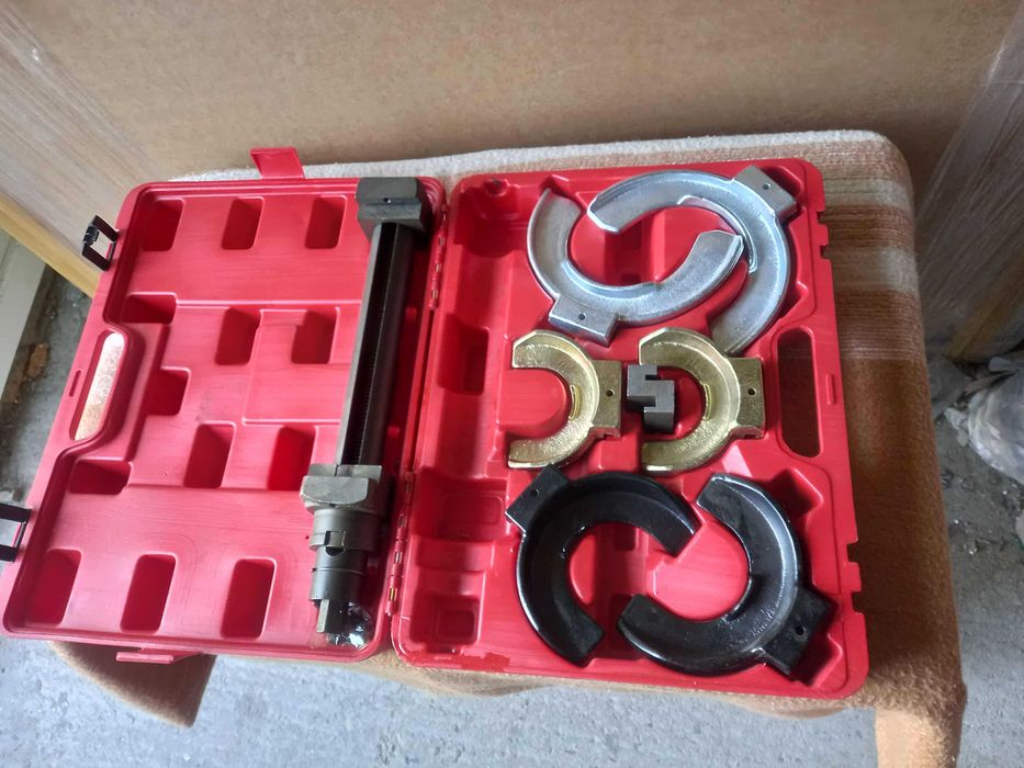 Set de chei presa arc cu 8 perechi cu adaptoare 80-195 mm