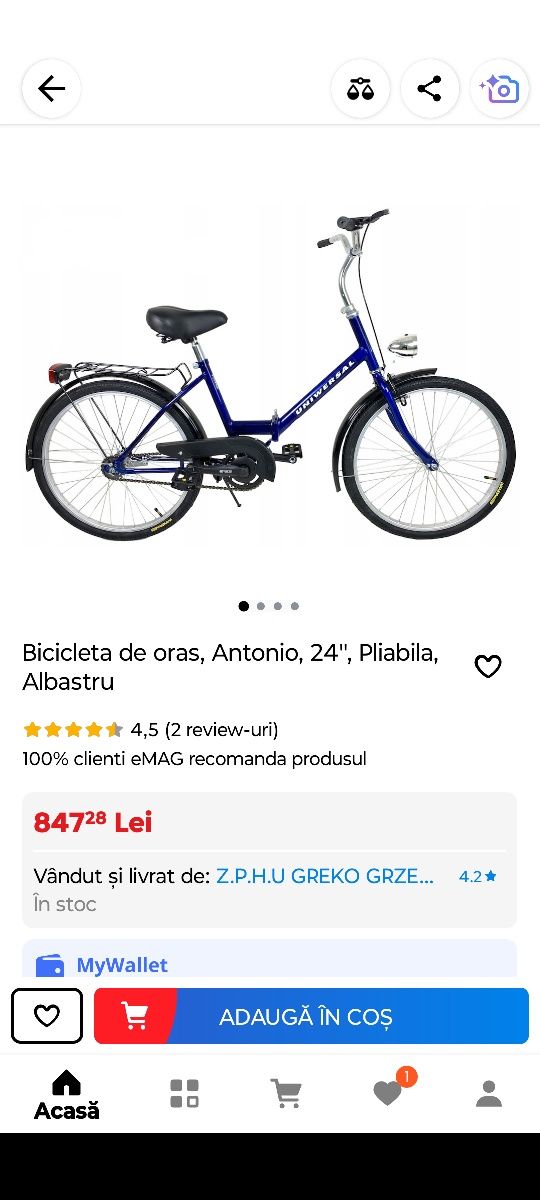 Bicicleta pliabila 24"