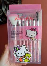 Set pensule machiaj Hello kitty set pensule roz pt make up