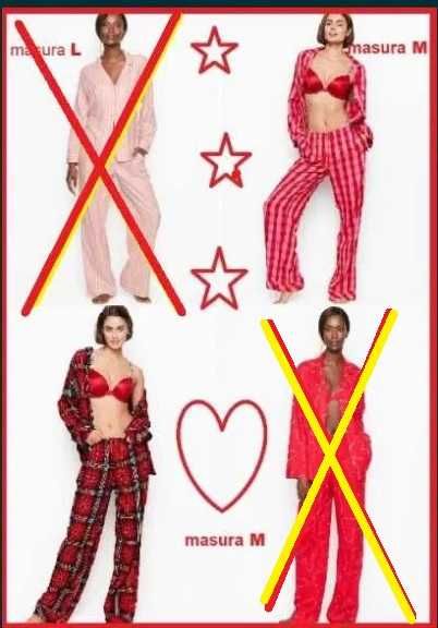 VICTORIA'S SECRET pijama 2modele ORIGINALA,USA,elegant,ROSU ROZ firaur