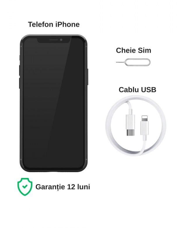iPhone X – 64GB, Space Gray, Grad B | Baterie 100% | Garanție 12 luni