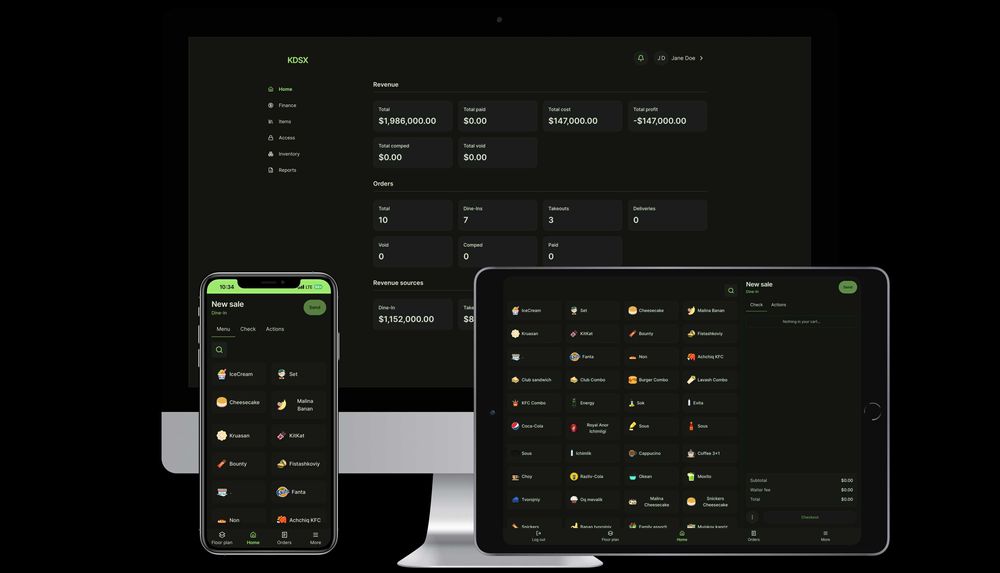 Oshxona va Restoran Kassa | POS