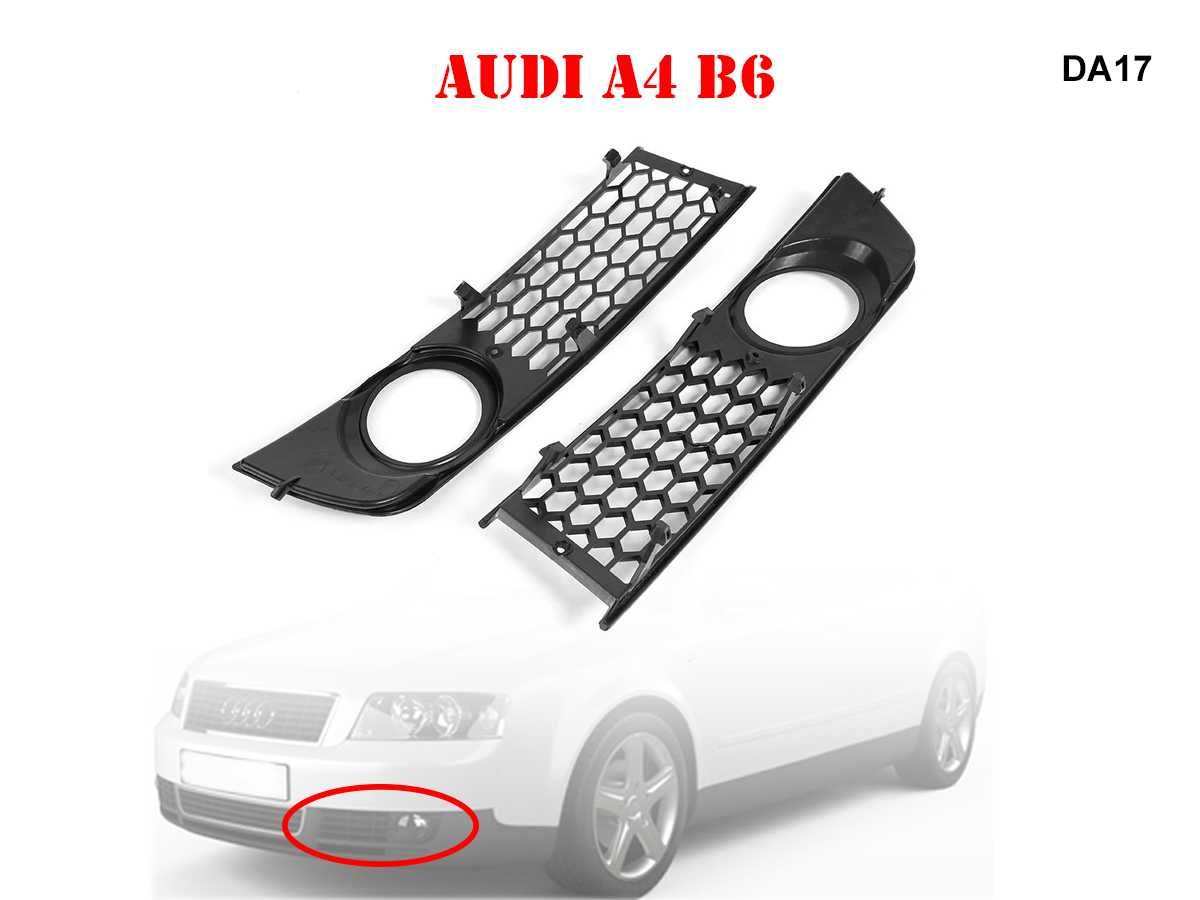 Grile tuning negre pentru halogeni pentru Audi A4 B6