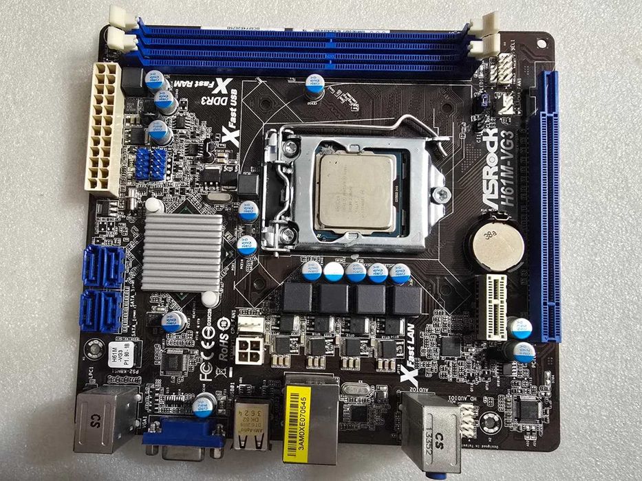 Placa de baza ASRock H61M-VG3 Socket 1155 DDR3, PCI-E + procesor G2020