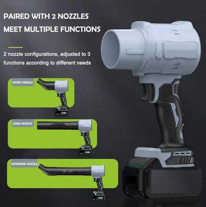 Мощен Акумулаторен Турбо Пистолет с накрайници, Две батерии 36V -498