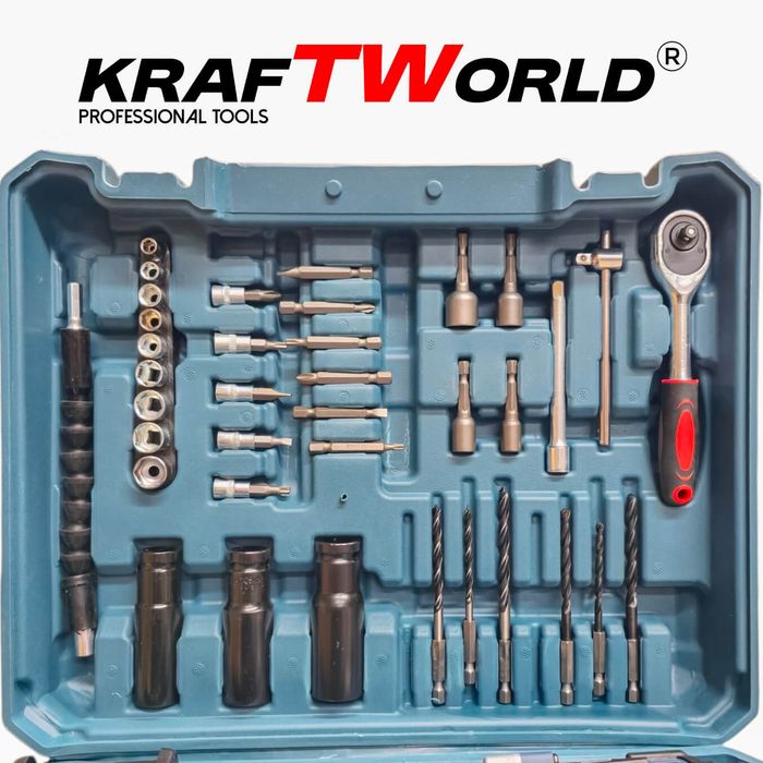 Акумулаторен Ударен Гайковерт 24V 4Ah – 850Nm + Куфар и 35 Части!