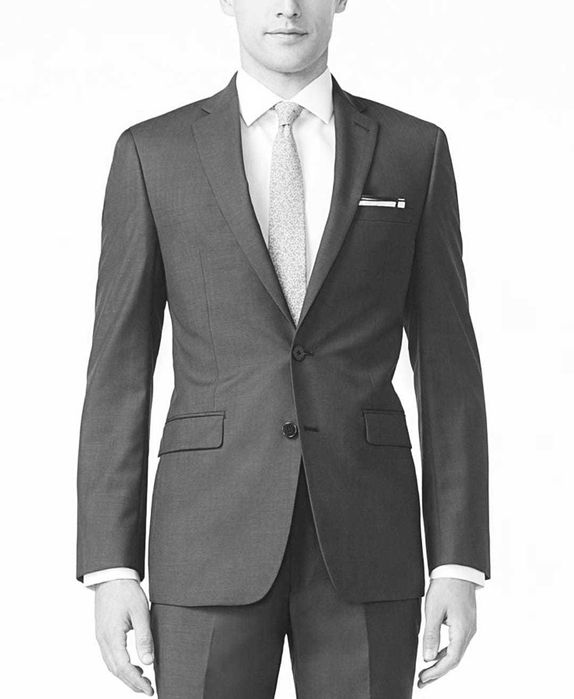 Costum Calvin Klein extreme slim fit wool charcoal