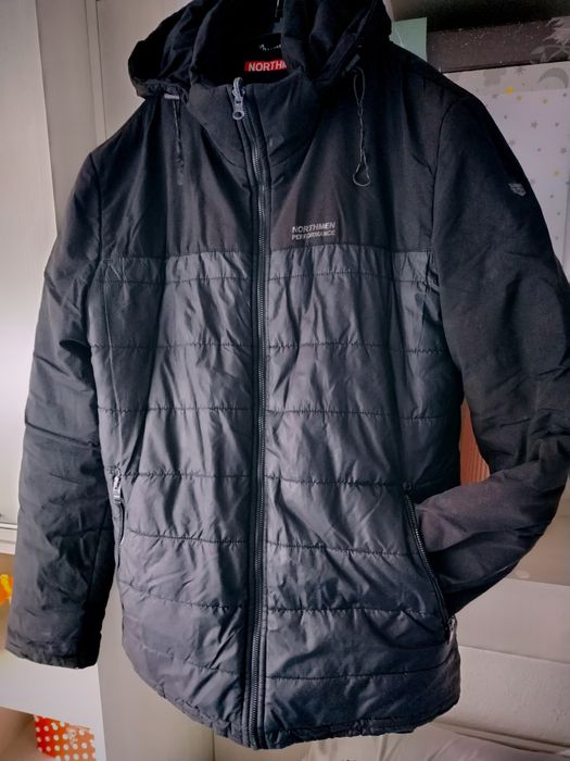 Geacă neagră de băieți 15-17 ani, NORTHMEN, f călduroasă, de