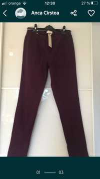 pantaloni grena tip blug