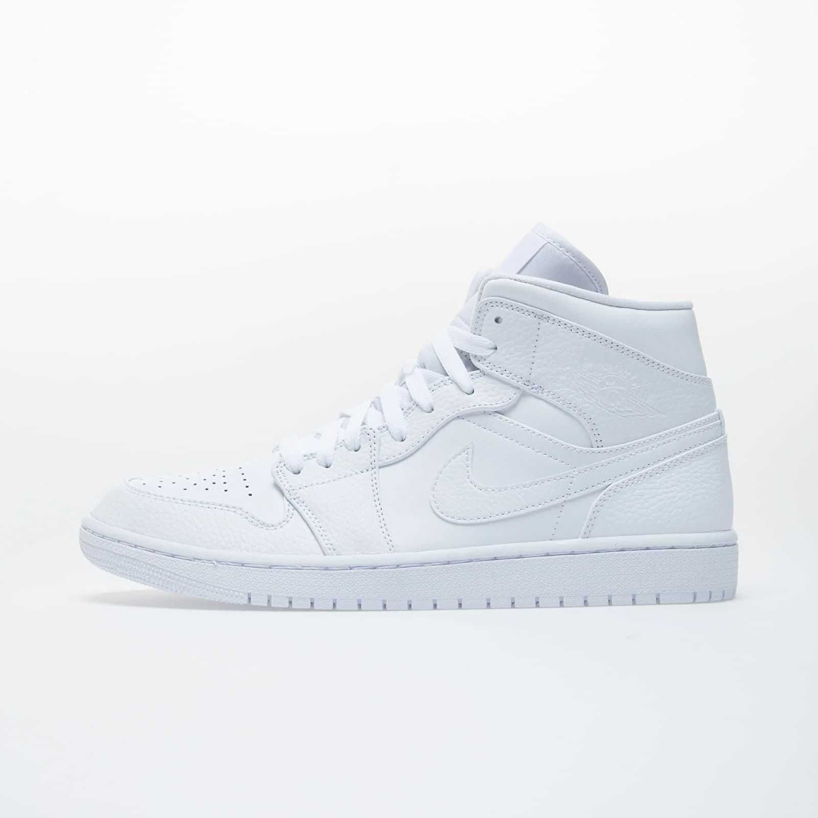 НОВИ Nike Air Jordan 1 Mid Triple White ОРИГИНАЛ мъжки маратонки 45,5