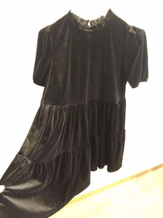 Rochie mini velour neagră Sinsay