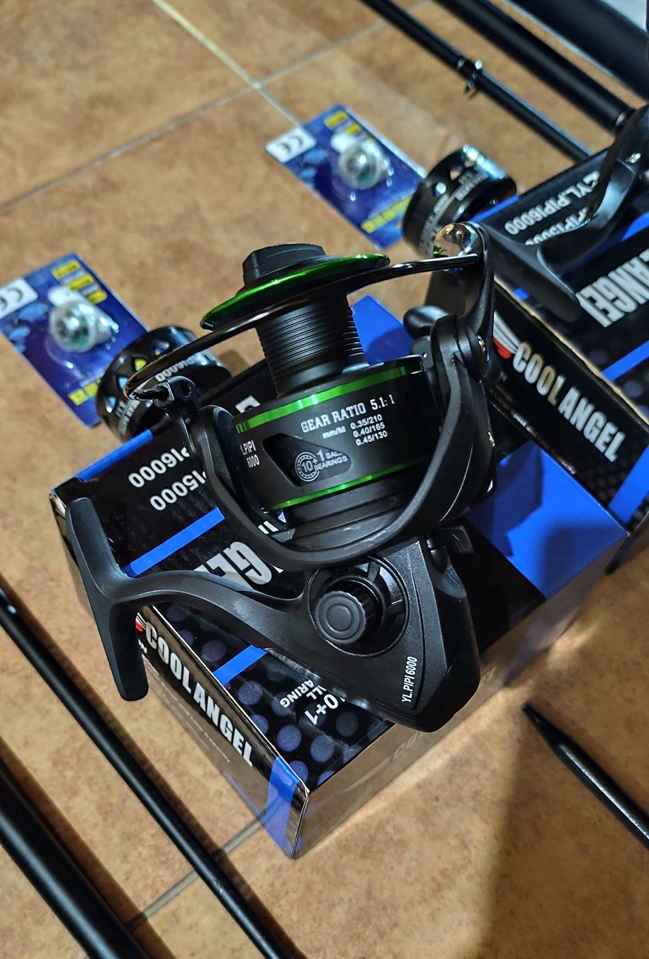 Set 2 Lansete Feeder 3,90m, 180 Gr+2 Mulinete 6000+Senzori+Suporti