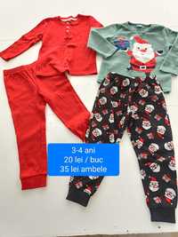 Lot pijamale de iarna băieți 3-4 ani, 98-104 cm