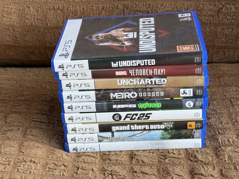 Диски игры PlayStation 5 игры пс 5,FC25,Horizon,GTA,MK1,NFS,UNDISPUTED