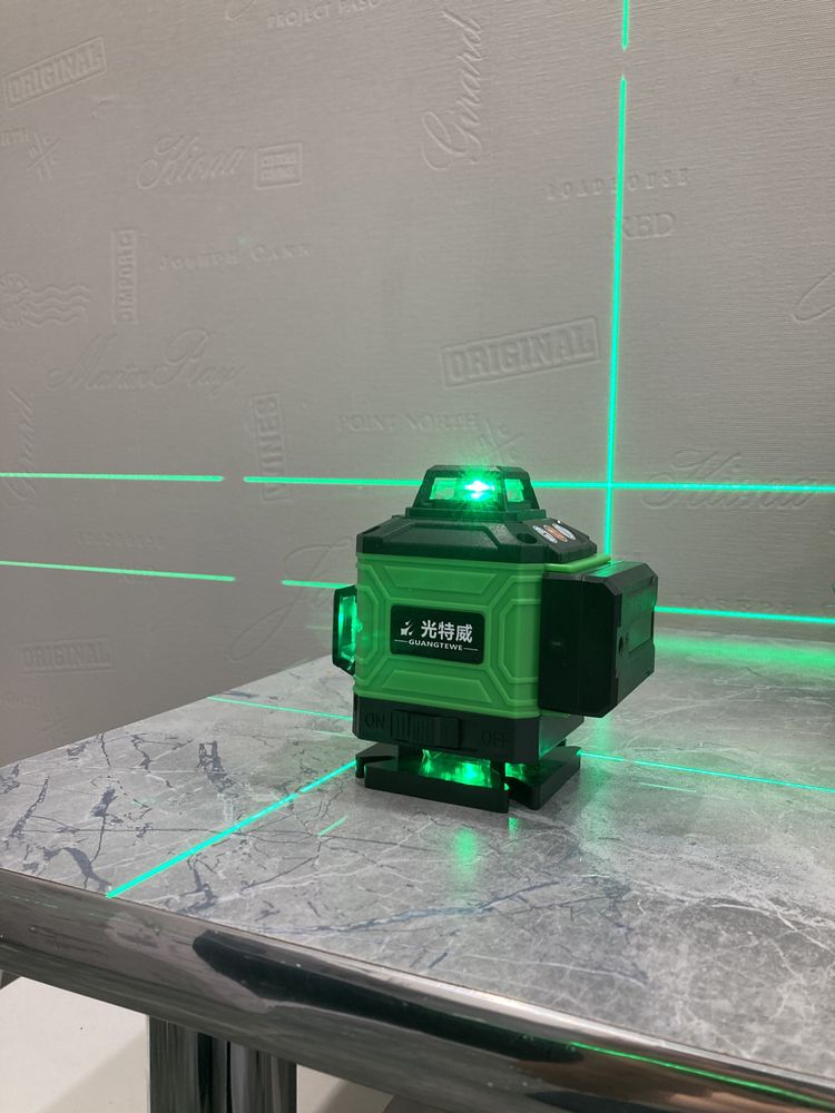 Лазерный уровень 4д зеленый