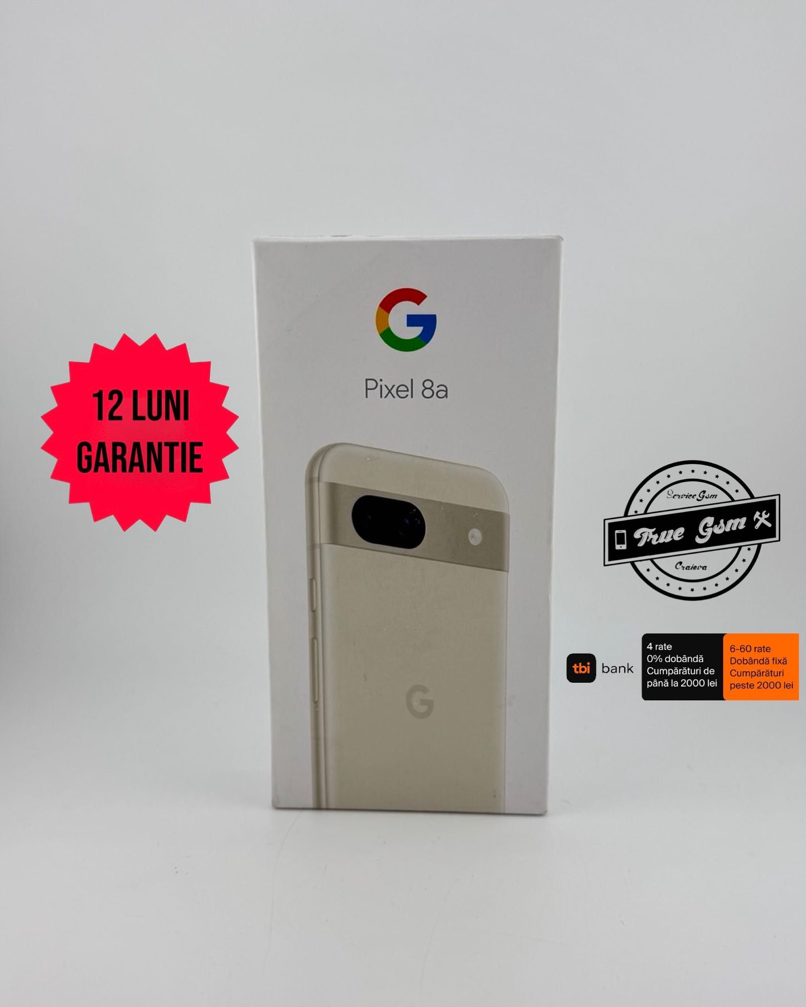 Google Pixel 8a 128GB Porcelain / Obsidian - GARANTIE 12 LUNI| TrueGSM