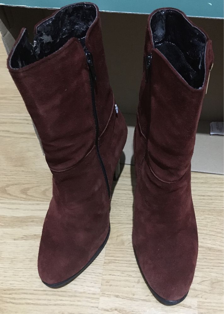 Botine mar 37 piele intoarsa