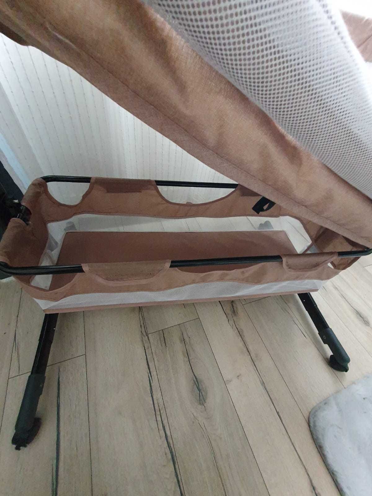 Patut copii co-sleeper pliabil marron