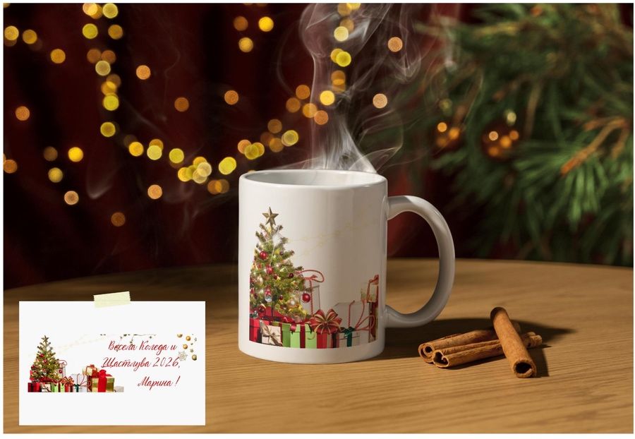Персонализирана коледна чаша