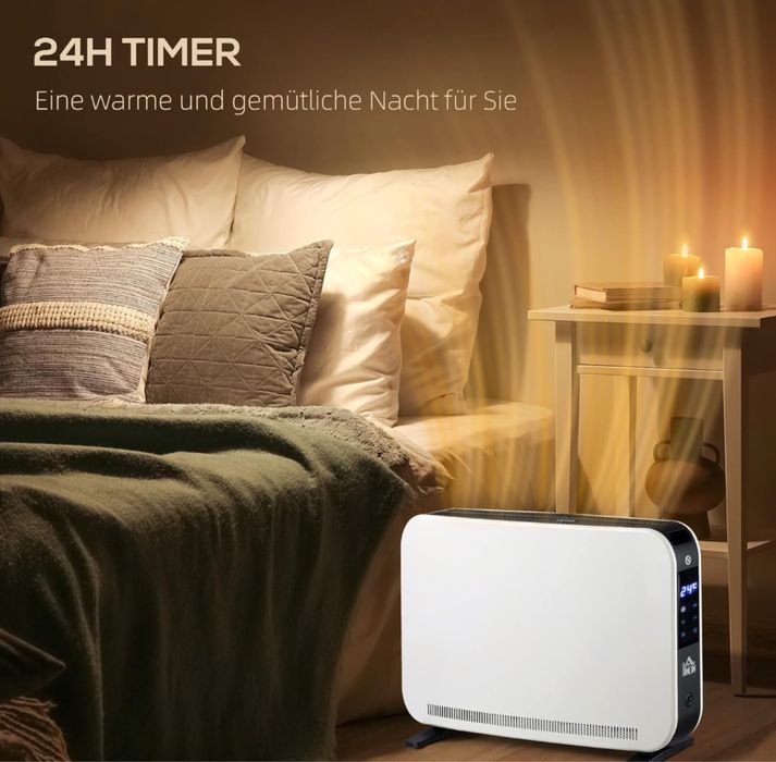 Конвекторен нагревател с 3 степени на отопление LED дисплей за 18 м²