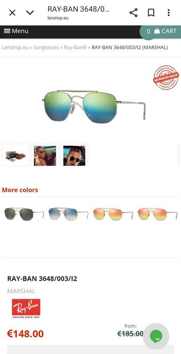 Ochelari RayBan 3648 The Marshal 003/12 Silver