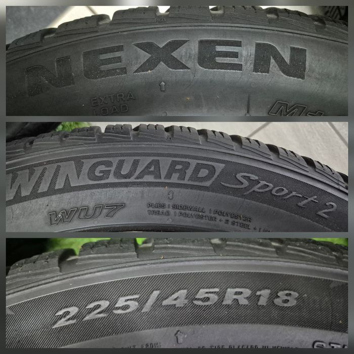 Jante 5×114,3 R18 originale Nissan Qashqai cu anvelope 225/45/18 Iarna