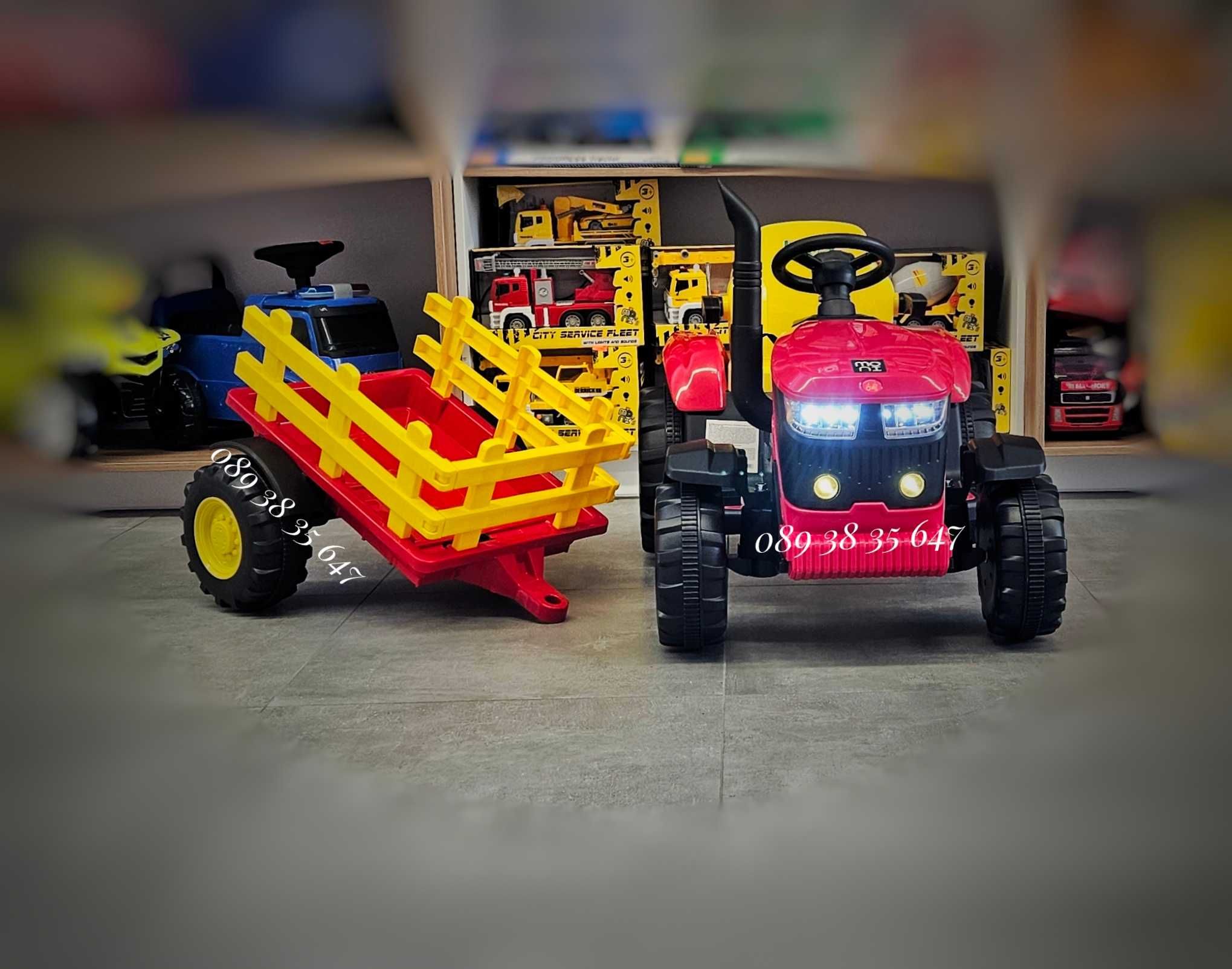 НОВО!Акумулаторен трактор с ремарке Rancher с 12V,дистанционно,USB