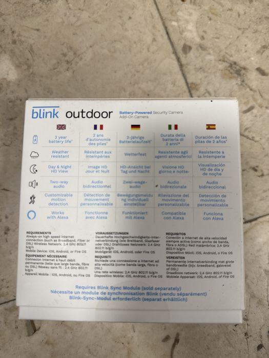 Camera wireless cu baterii add on blink outdoor gen 3