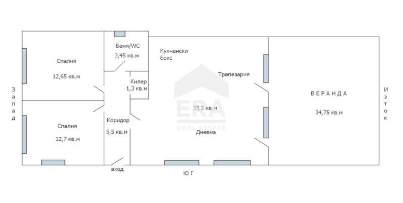 Едноетажна новострояща се къща за продажба, с двор, в с. Равна гора, о