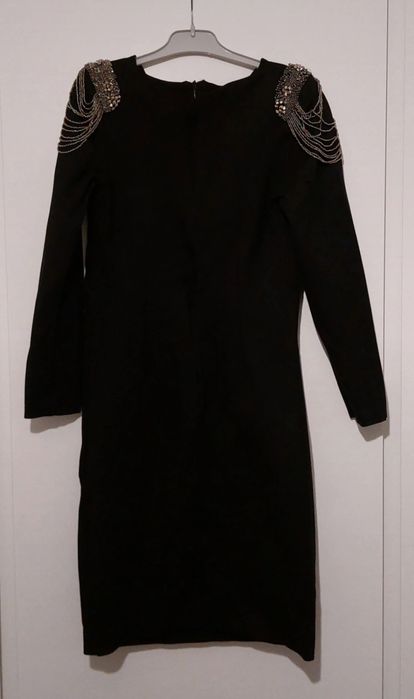 Rochie elegantă Poema bumbac cu ștrasuri