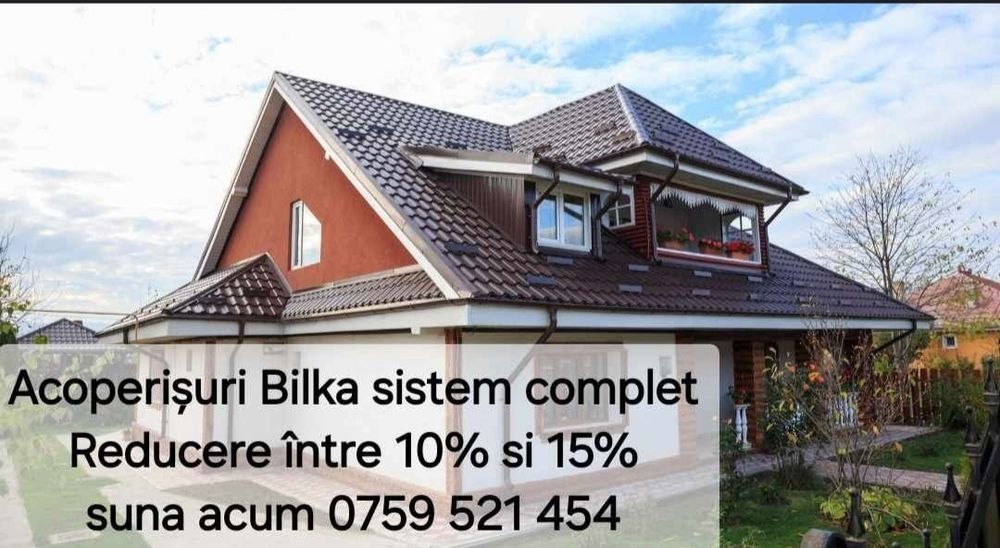 Acoperișuri Hidroizolații Reparații montaj Tabla BILKA