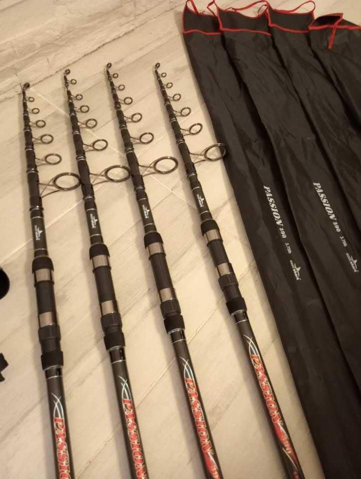 Set 4 lansete PASSION 3.9 m, 3.75 Lbs