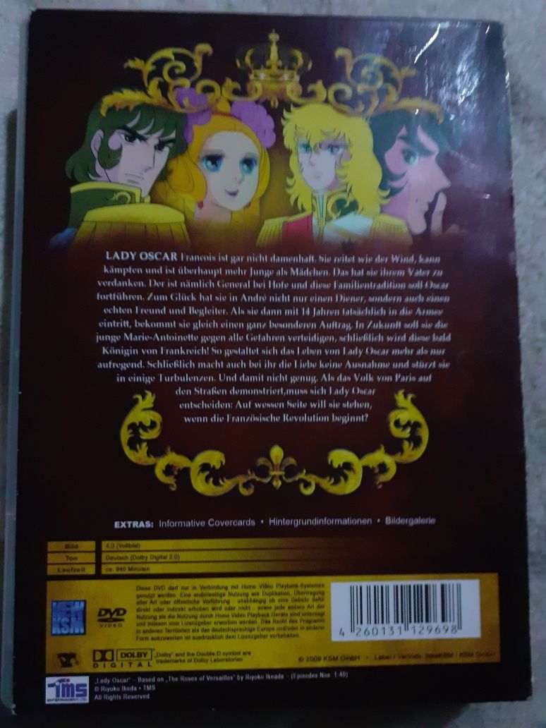 Manga,anime 8 DVD/Lady Oscar,Rose de Versailles în lb.germană