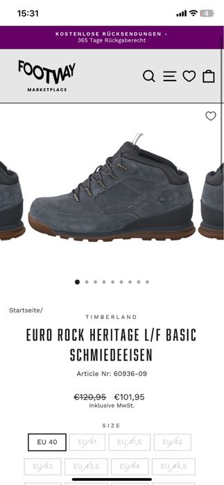 Ghete Timberland Euro Rock Hiker marimea 47.5