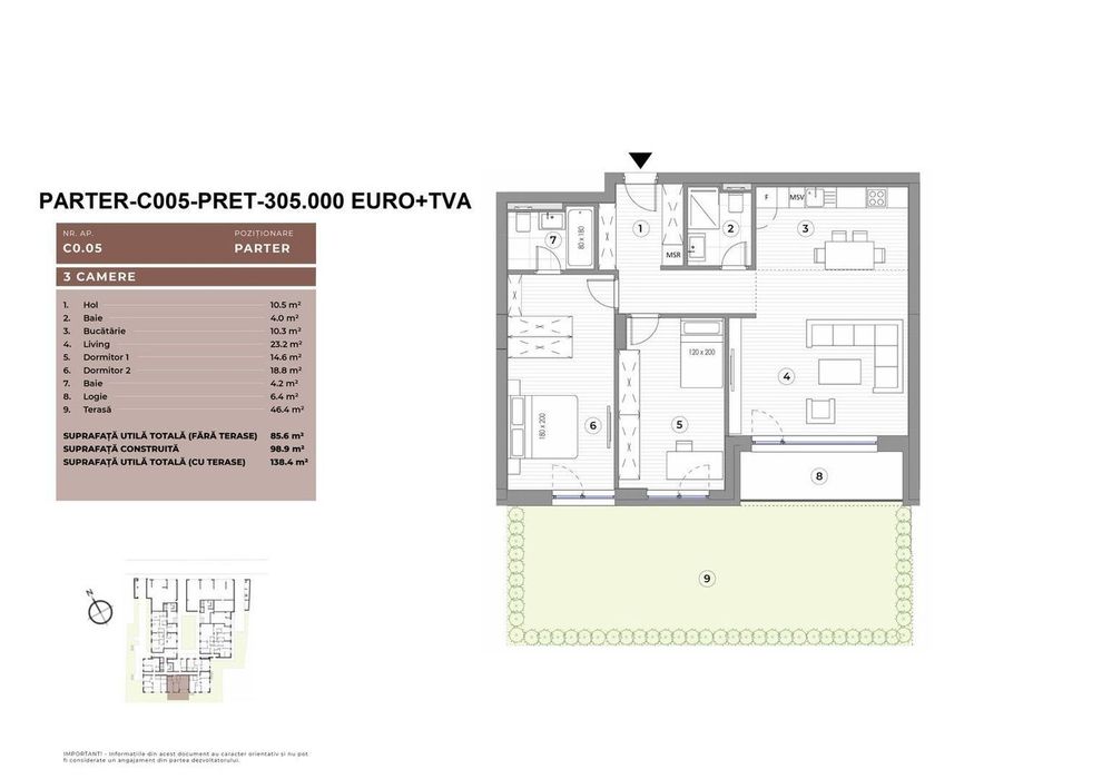 3 camere investitie camere Nou Parter Iancului Smart Eco home